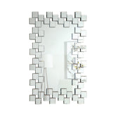 Coaster Pamela Frameless Wall Mirror with Staggered Tiles Silver Model 901838